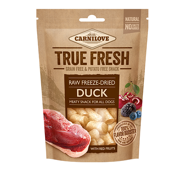 NEW True Fresh Raw Freeze-Dried Duck with Red Fruits